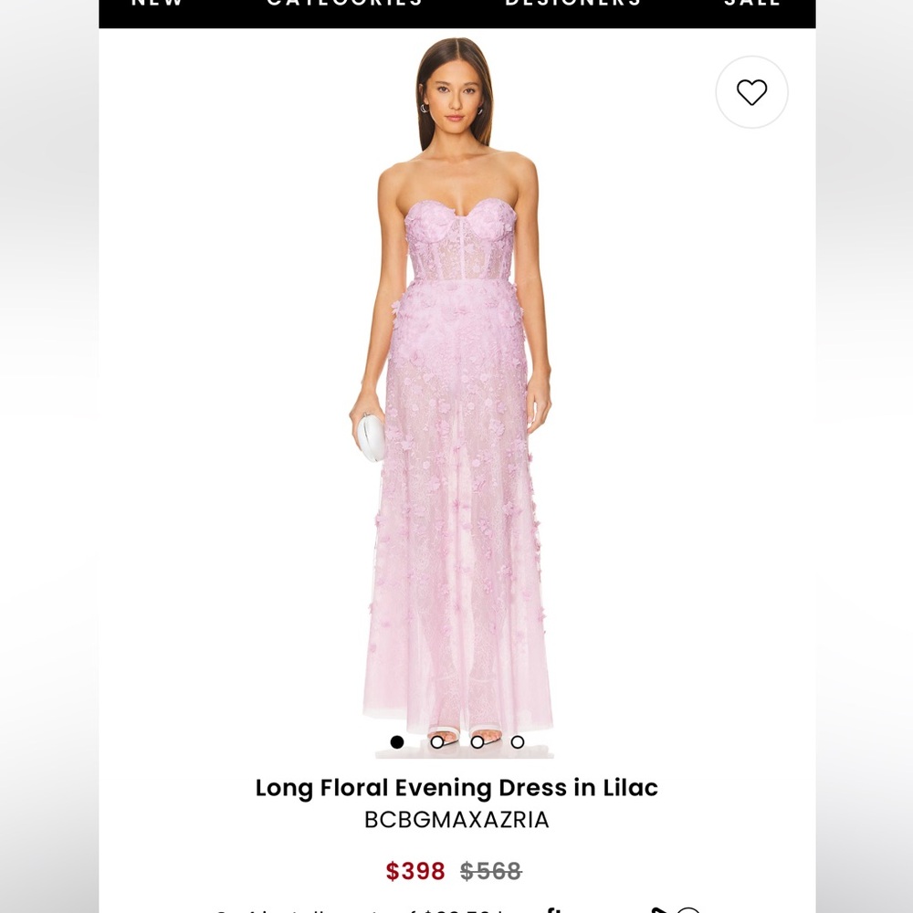 BCBGMAXAZRIA “Long Floral Evening Dress”